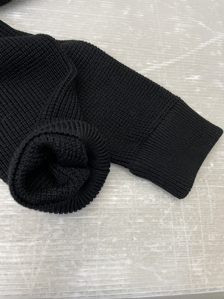 HERNO 袖ナイロンポケット ウールニット 46 ブラック