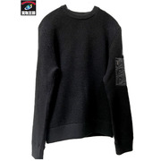 HERNO 袖ナイロンポケット ウールニット 46 ブラック