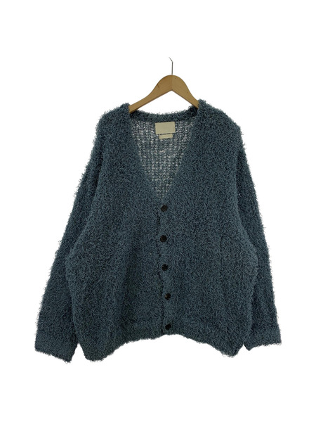 YOKE/22SS/BUSHY COTTON CARDIGAN/3/ブルー