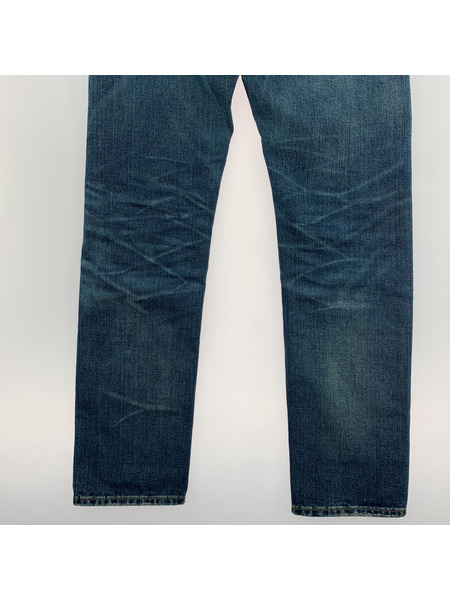 RRL COWBOY HIGH SLIM JEANS リペア加工デニム