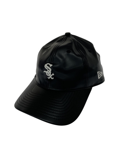 NEW ERA×ATMOS/9TWENTY CHICAGO WHITE SOX WET LEATHER/BLK