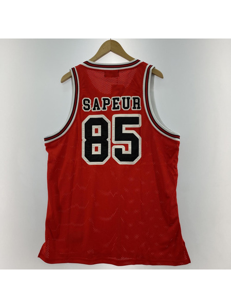 SAPeur 半袖Tシャツ・カットソー バスケットボールシャツ(M)RED