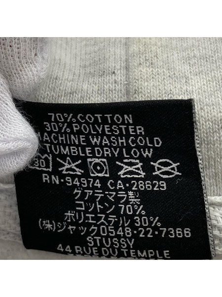 STUSSY パーカー バックプリント グレー ？