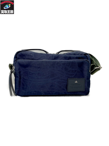Vivienne Westwood LINE ORB EMBOS ショルダーバッグ ブルー×グリーン