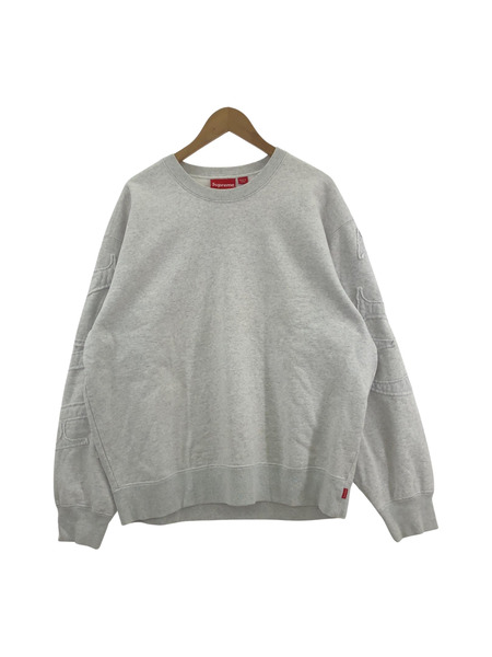 Supreme Tonal Applique Crewneck /アッシュ[値下]