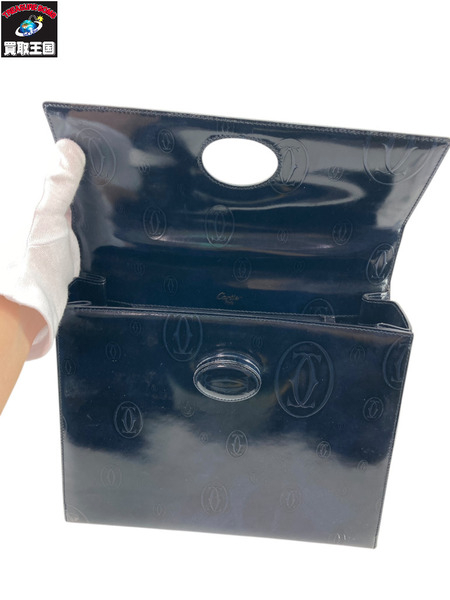 ハンドバッグ Cartier/ハッピーバースデー パテントレザー/パープル