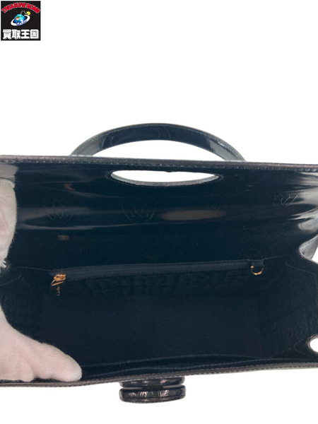 ハンドバッグ Cartier/ハッピーバースデー パテントレザー/パープル