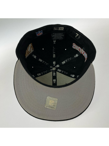 NEW ERA キャップ レイダース 刺繍 ブラック