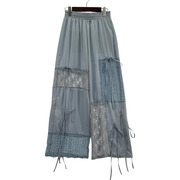 Candy Stripper パンツ LACY PATCH WORK DROST PANTS 水色 2[値下]