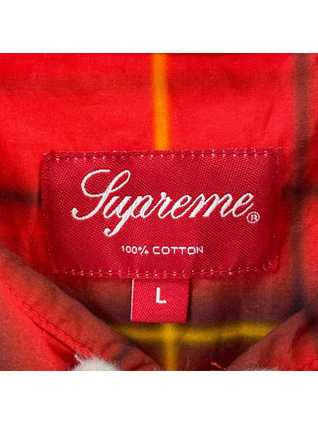 Supreme 21SS Spray Tartan Shirt 赤 (L)