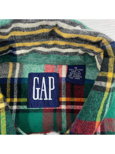 OLD GAP 90's頃 L/Sチェックシャツ (M)[値下]