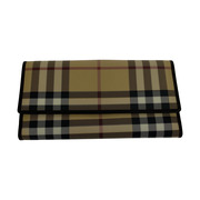 BURBERRY LONDON チェックレザー長財布 ベージュ