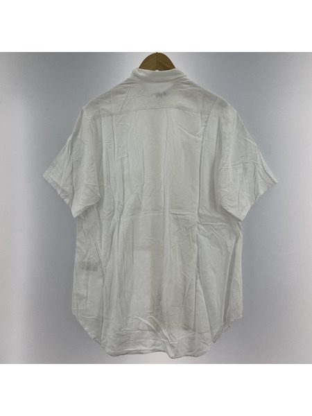 Yohji Yamamoto レーヨン半袖ブラウス 3 ホワイト