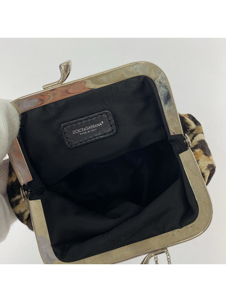 DOLCE＆GABBANA 小銭入レ・コインケース ガマ口 レオパード