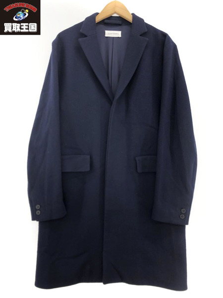 YAECA CONTEMPO Chester Coat ウールチェスターコート M ネイビー