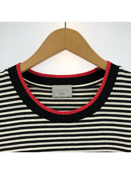 半袖ワンピース GREY JASON WU/ボーダー/BLK