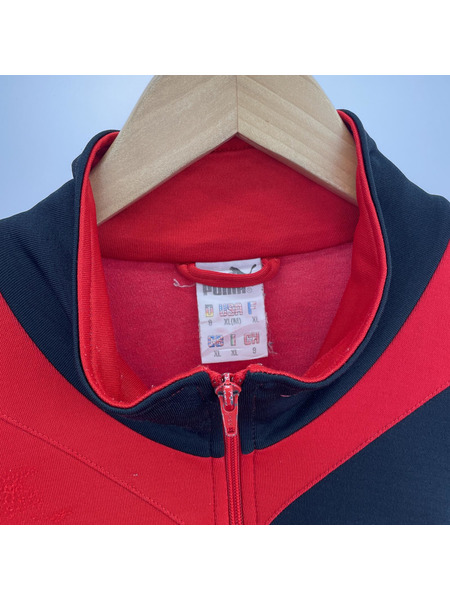 PUMA ジャケット 90s トラックジャケット／ブルガリア製（XL)　赤黒[値下]