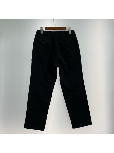 COMME des GARCONS HOMME DEUX ポリ縮絨 スラックス L ブラック