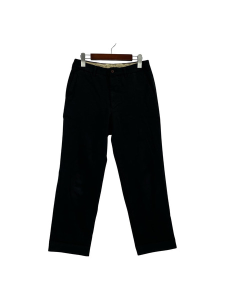COMME des GARCONS HOMME DEUX ポリ縮絨 スラックス L ブラック