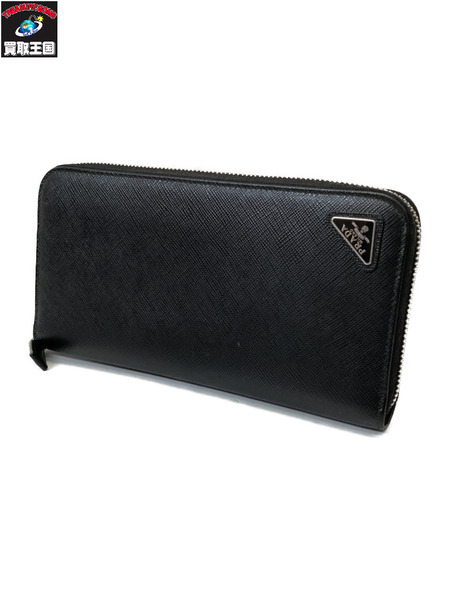 長財布 PRADA サフィアーノ トライアングル ジップアラウンド財布