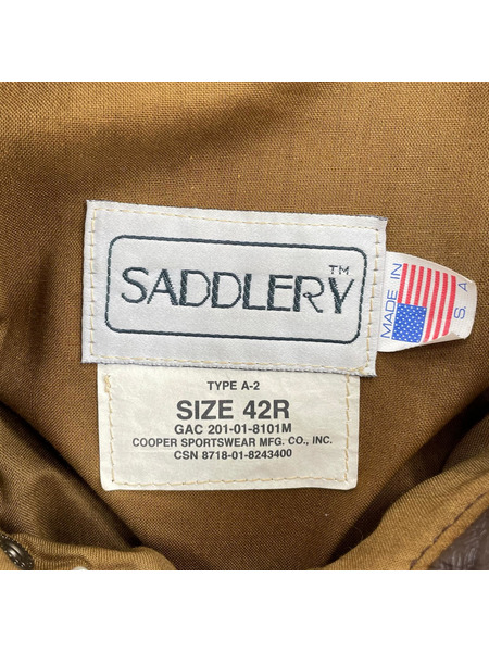SADDLERY COOPER社 A-2 レザーフライトジャケット[値下]