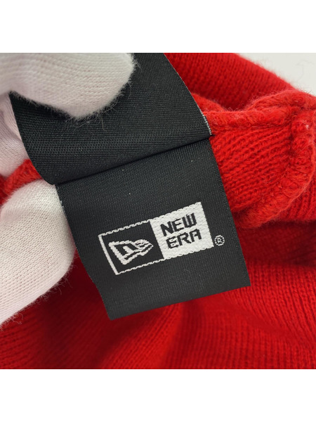 Supreme ニットキャップ ×NEW ERA Sロゴ/赤