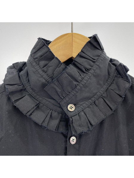 Yohji Yamamoto 長袖シャツ Y’s フリルシャツ　ブラック[値下]