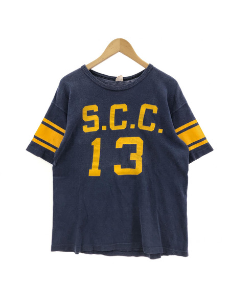 60s Champion football Tee S.C.C ネイビー XL