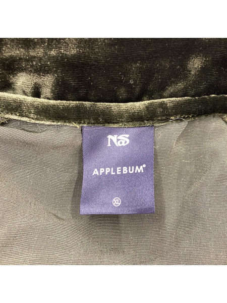 APPLEBUM×NAS Velour Track Jacket ベロアトラックジャケット XL 緑