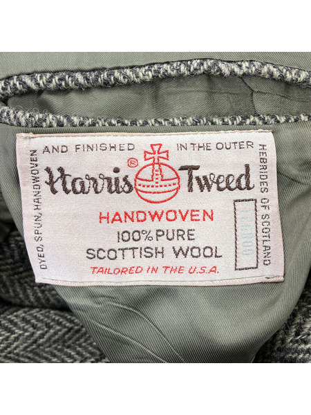 HARRIS TWEED テーラードジャケット・ブレザー coat tail 80S ヘリボーンストライプ