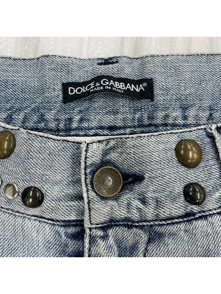 DOLCE＆GABBANA スタッズデニムパンツ 48
