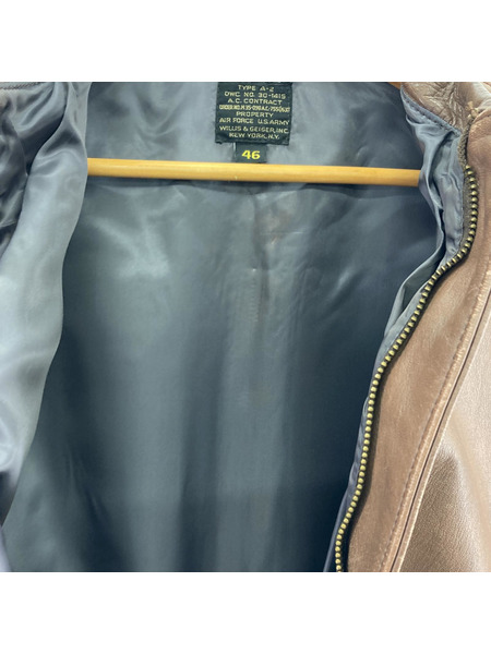 OLD・VINTAGE レザージャケット 80s Willis&Geiger A-2 leather jacket[値下]