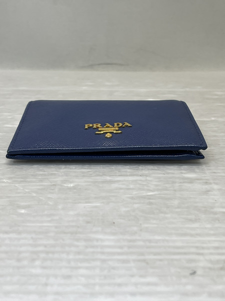 PRADA サフィアーノ レザー コンパクトウォレット ブルー