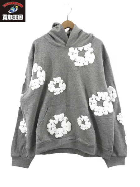 DENIM TEARS 23AW COTTON WREATH HOODIE GREY フラワーパーカー XL 灰[値下]