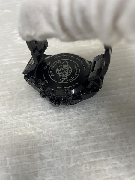 EPSON TRUME TM-MB5 クロノグラフ 腕時計 ブラック ブラック
