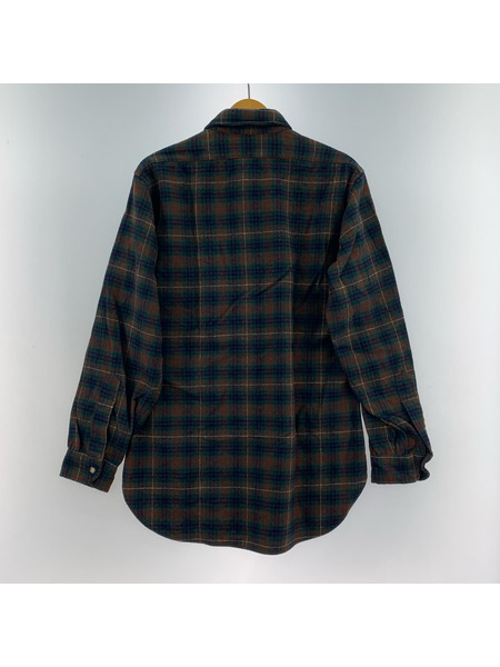 PENDLETON 長袖Tシャツ・カットソー 80S チェックシャツ ブラウン