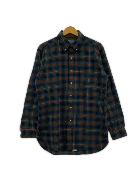 PENDLETON 長袖Tシャツ・カットソー 80S チェックシャツ ブラウン