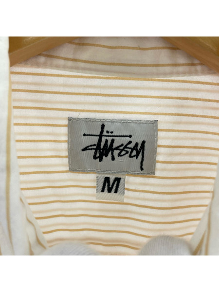 STUSSY 半袖シャツ 90s USA製 ボーダーシャツ L