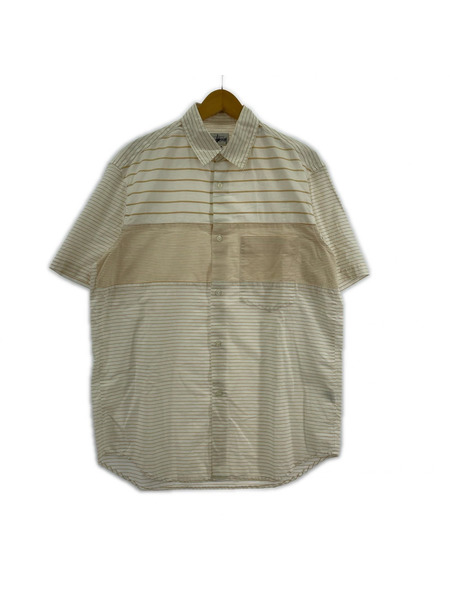 STUSSY 半袖シャツ 90s USA製 ボーダーシャツ L