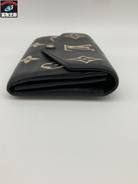 LOUIS VUITTON ルイヴィトン M80496 モノグラムアンプラント ポルトフォイユサラ イニシャル入り レザー ブラック