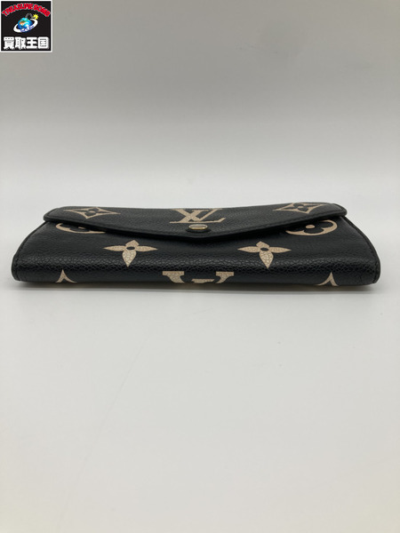 LOUIS VUITTON ルイヴィトン M80496 モノグラムアンプラント ポルトフォイユサラ イニシャル入り レザー ブラック