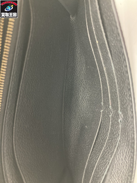 LOUIS VUITTON ルイヴィトン M80496 モノグラムアンプラント ポルトフォイユサラ イニシャル入り レザー ブラック