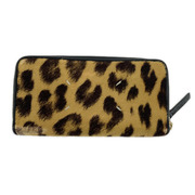 MAISON MARGIELA ハラコ×レザー ラウンドジップ ロングウォレット