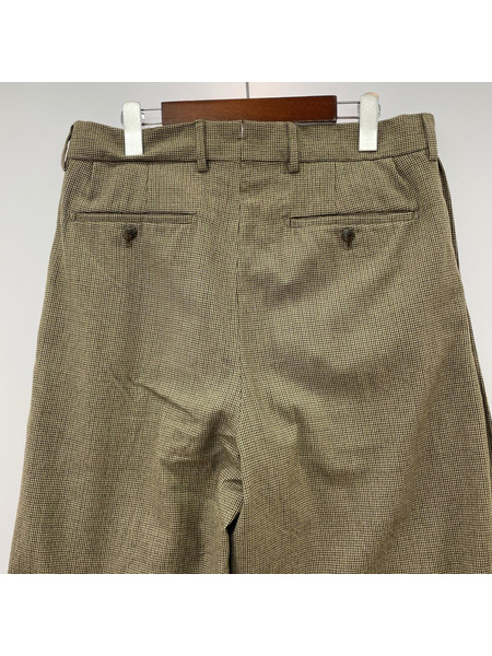 NICENESS 24AW SCHENKER ガングラブチェック スラックス L ベージュ系