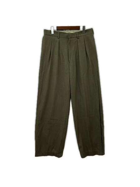 NICENESS 24AW SCHENKER ガングラブチェック スラックス L ベージュ系