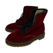 Dr.Martens 8ホール ベロアブーツ(UK4) ワインレッド