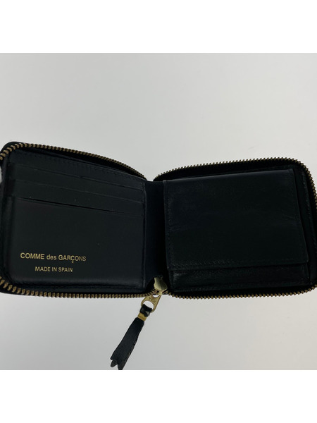 COMME des GARCONS コンパクトウォレット レザーラウンドファスナー 黒 SA7100