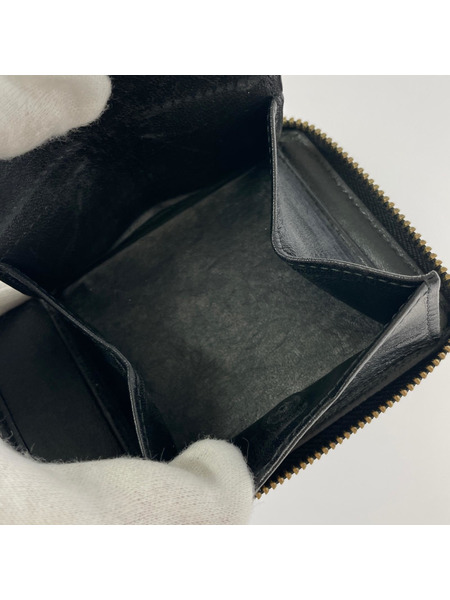 COMME des GARCONS コンパクトウォレット レザーラウンドファスナー 黒 SA7100