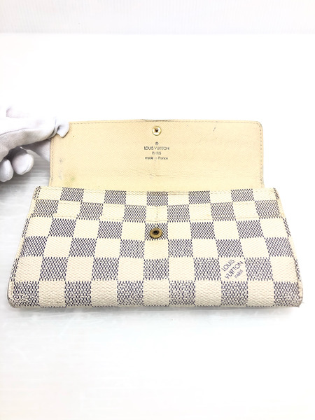 LV ポルトフォイユ・サラ ダミエ・アズール N61735 ※状態考慮