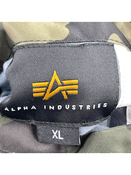 ALPHA フライトジャケット MA-1 カモ柄フライトジャケット (XL)